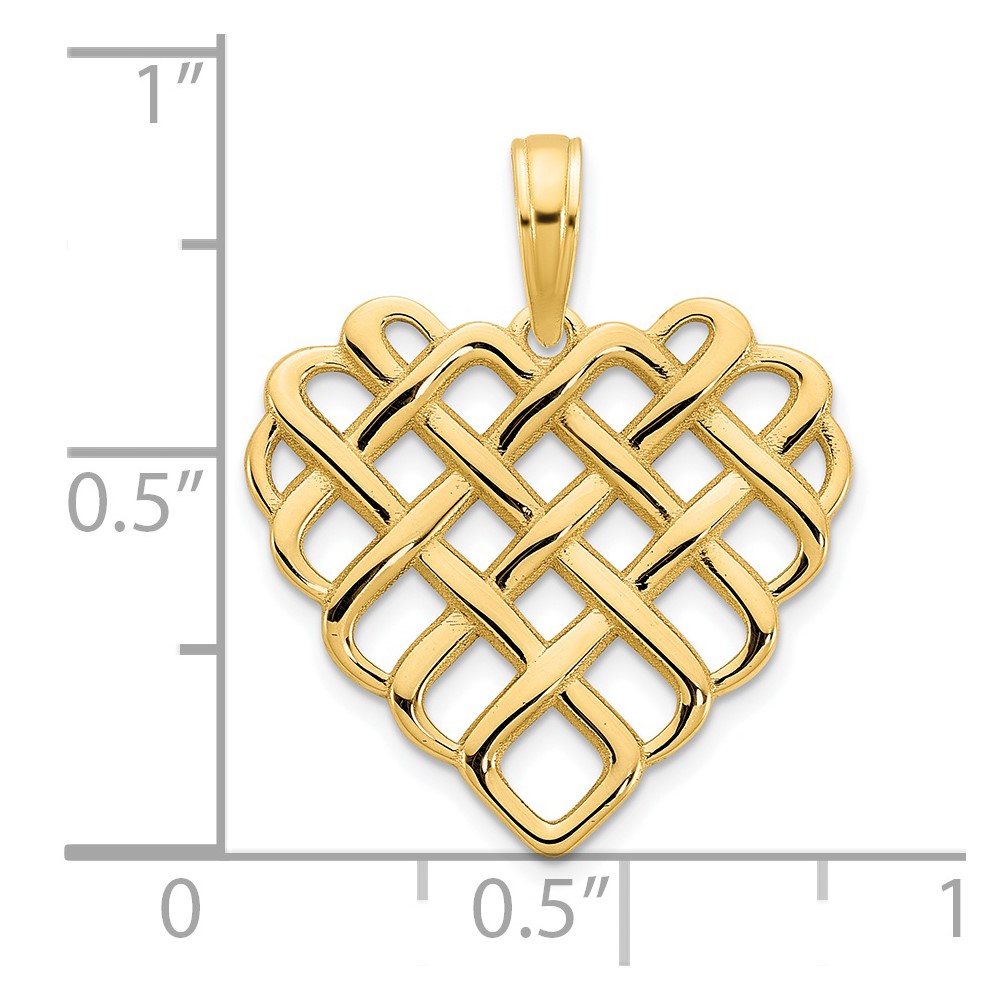 14k Fancy Heart Pendant (D5005)