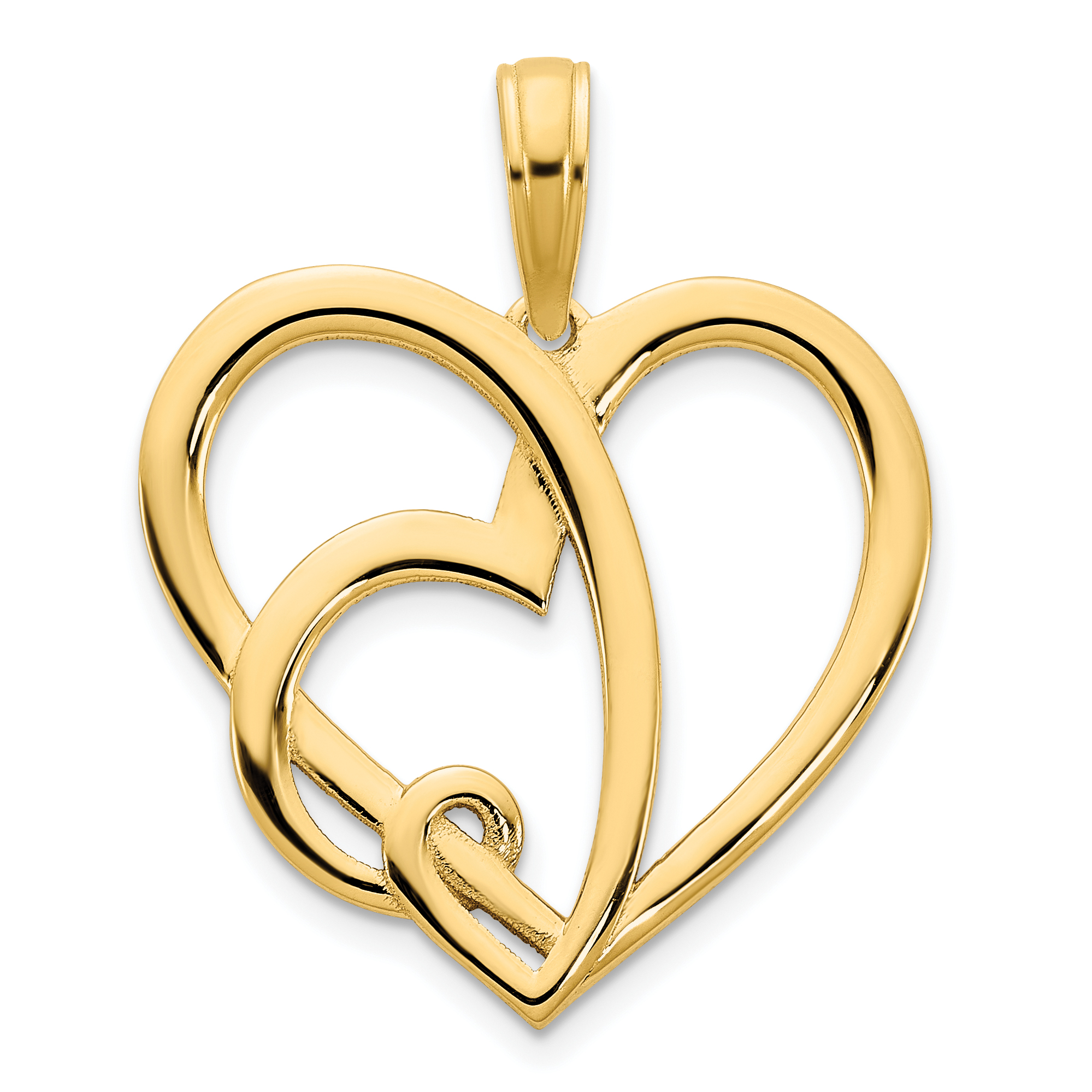 14k  Heart in a Heart Pendant (D5048)