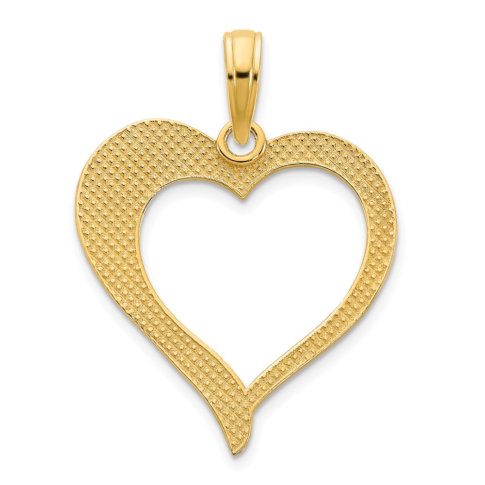14k  Open Heart Pendant (D5059)