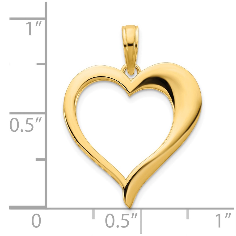 14k  Open Heart Pendant (D5059)