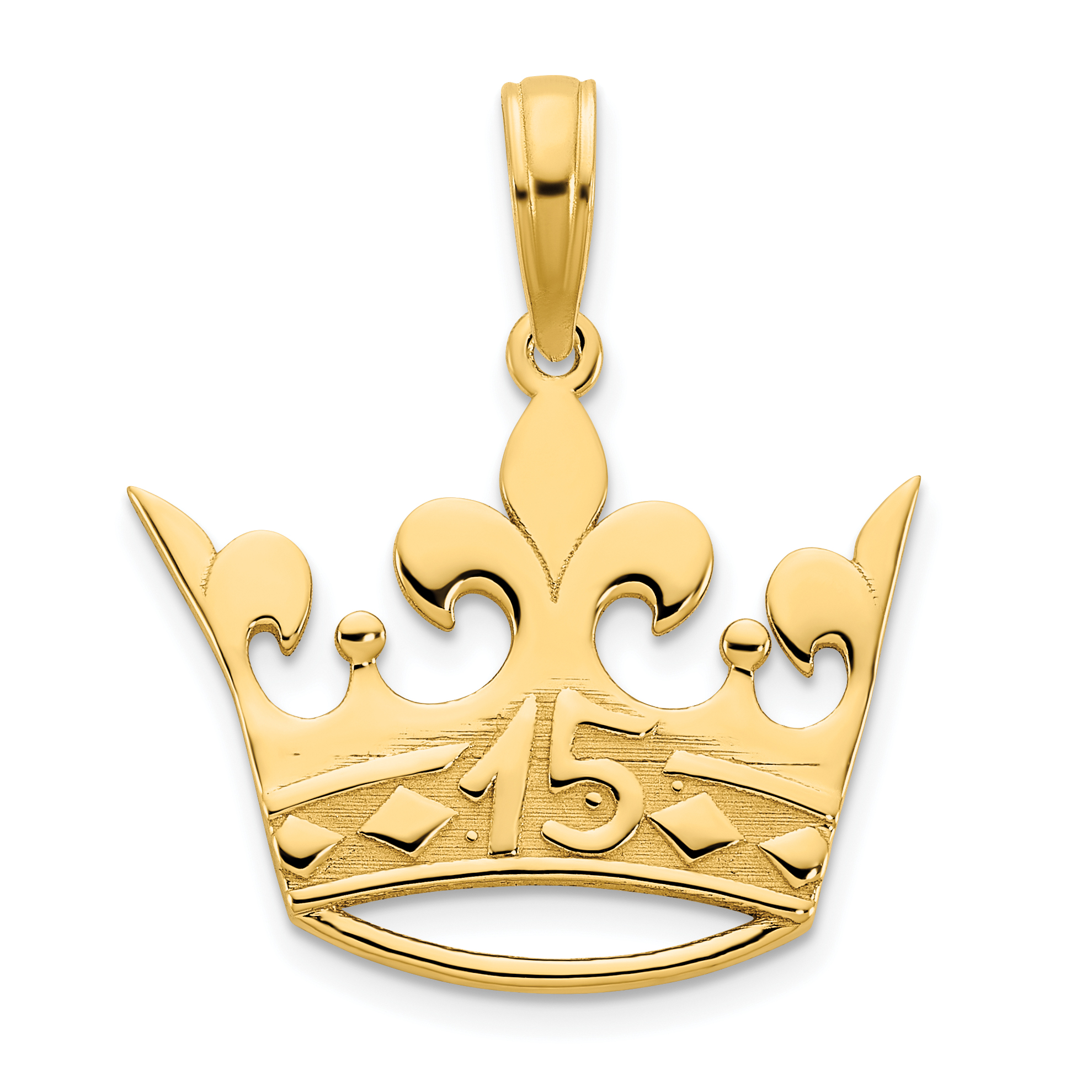 14k 15 Crown Pendant (D5071)