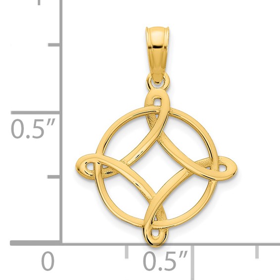 14k Fancy Celtic Knot Design Pendant