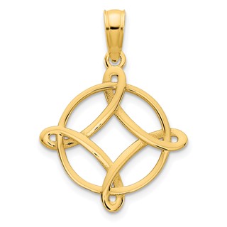 14k Fancy Celtic Knot Design Pendant