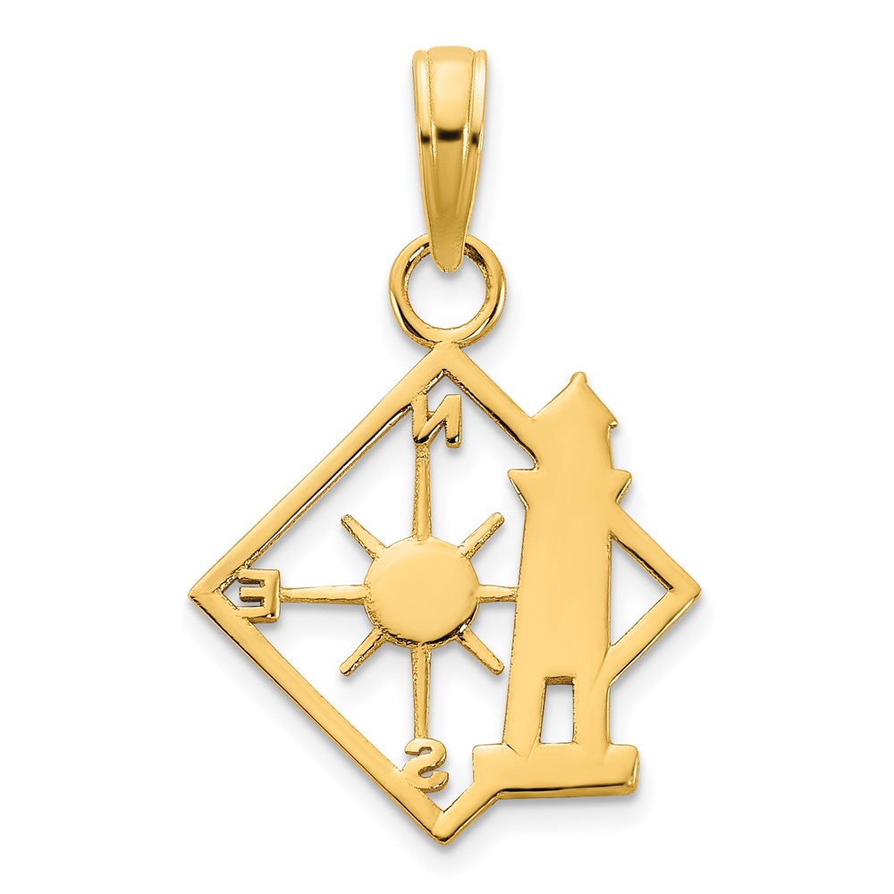 14k Lighthouse Compass Pendant (D5093)