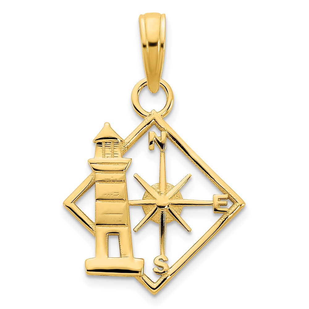 14k Lighthouse Compass Pendant (D5093)