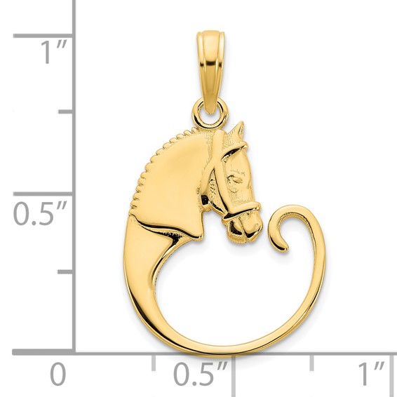 14k Horse Charm Holder Pendant