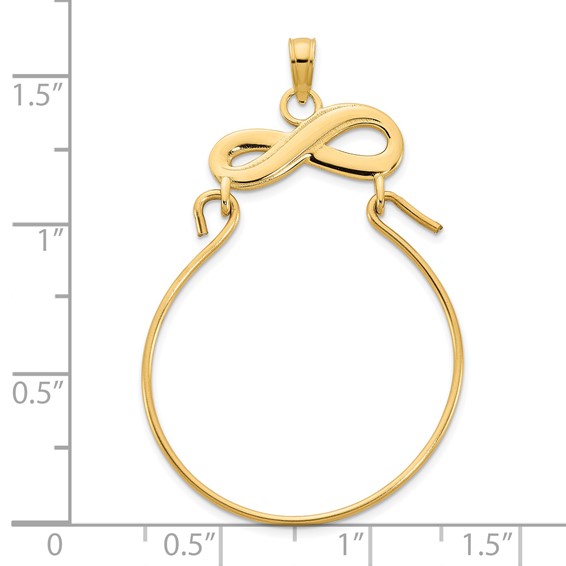 14k Infinity Charm Holder Pendant