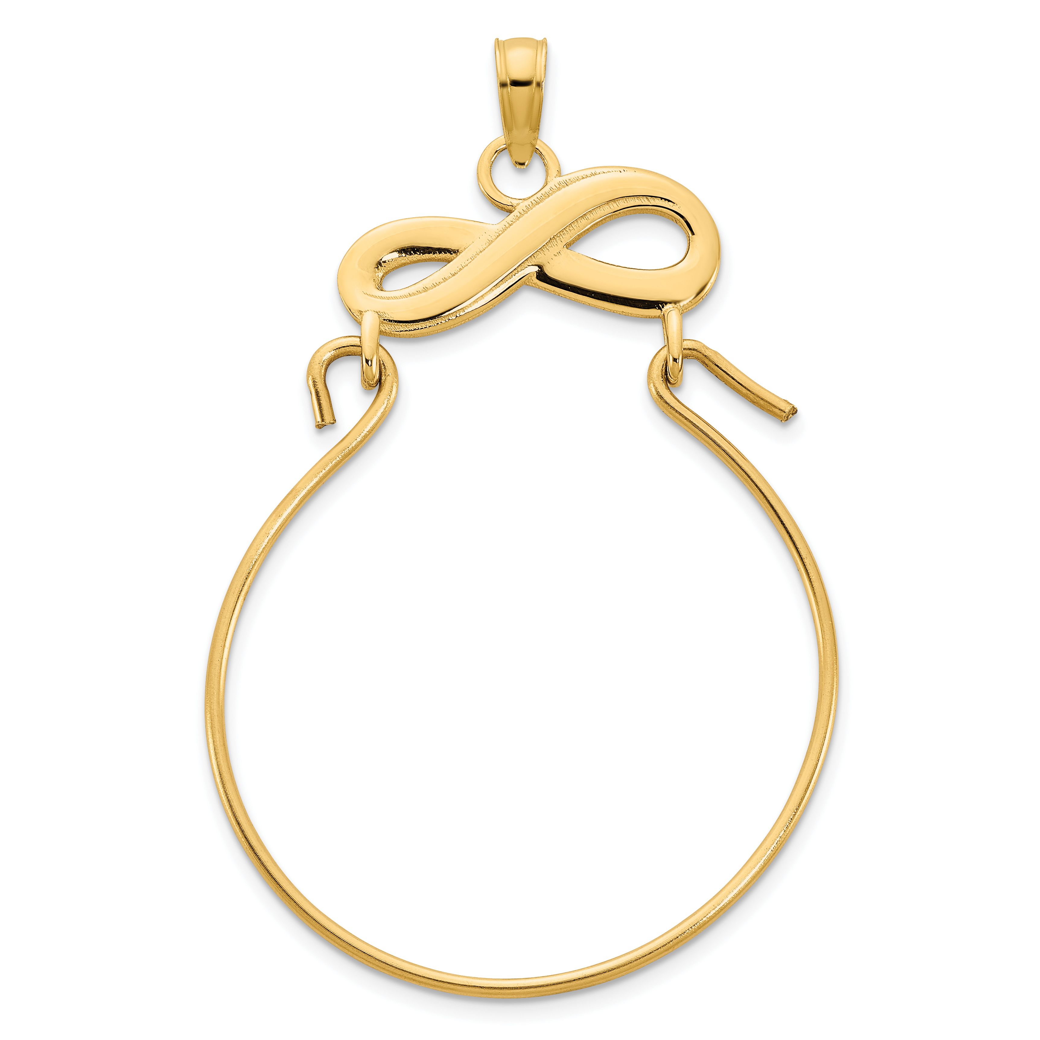 14k Infinity Charm Holder Pendant (D5111)