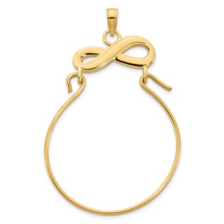 14k Infinity Charm Holder Pendant