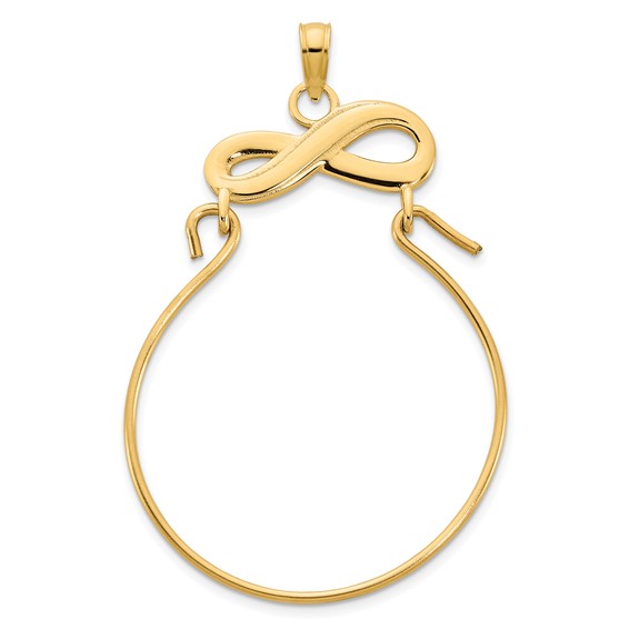 14k Infinity Charm Holder Pendant
