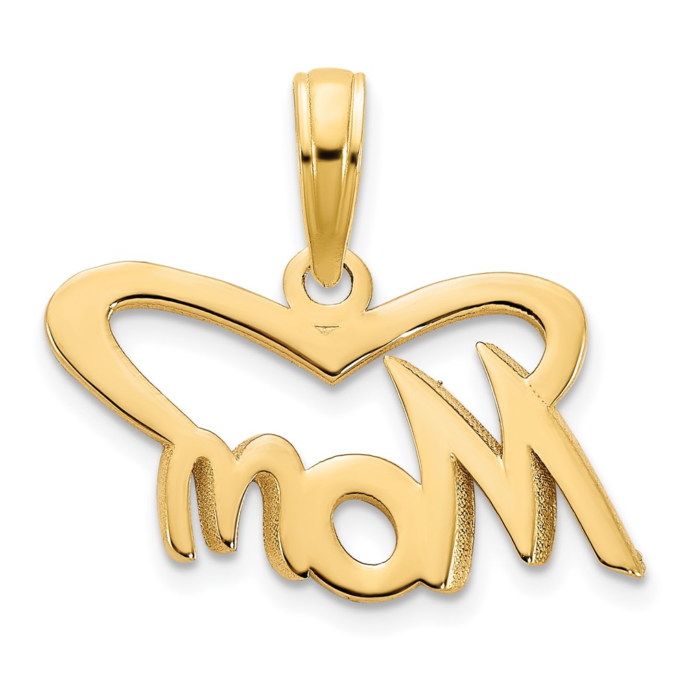 14k MOM Heart Pendant (D5150)