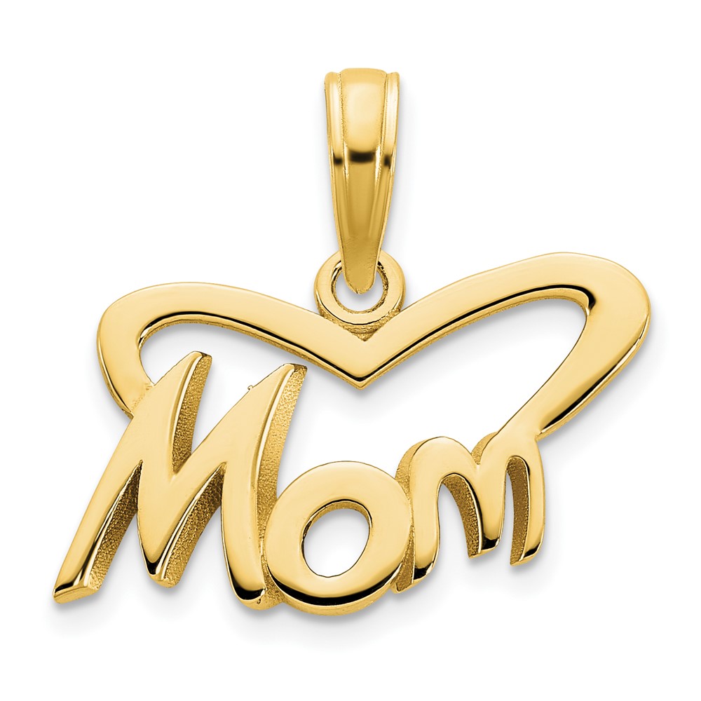 14k MOM Heart Pendant (D5150)
