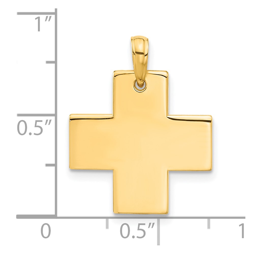 14k Polished Cross Pendant (D5267)