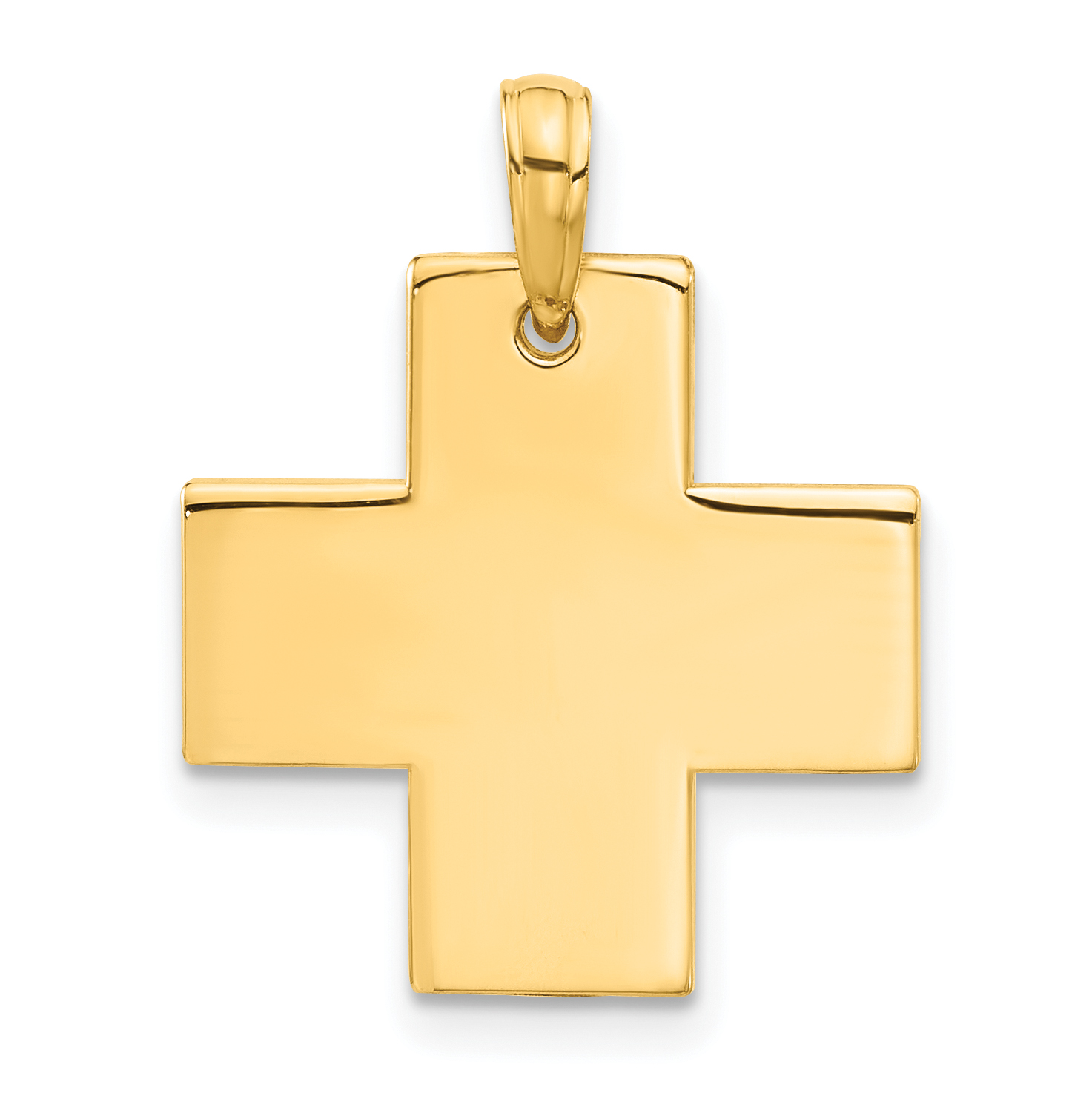 14k Polished Cross Pendant (D5267)