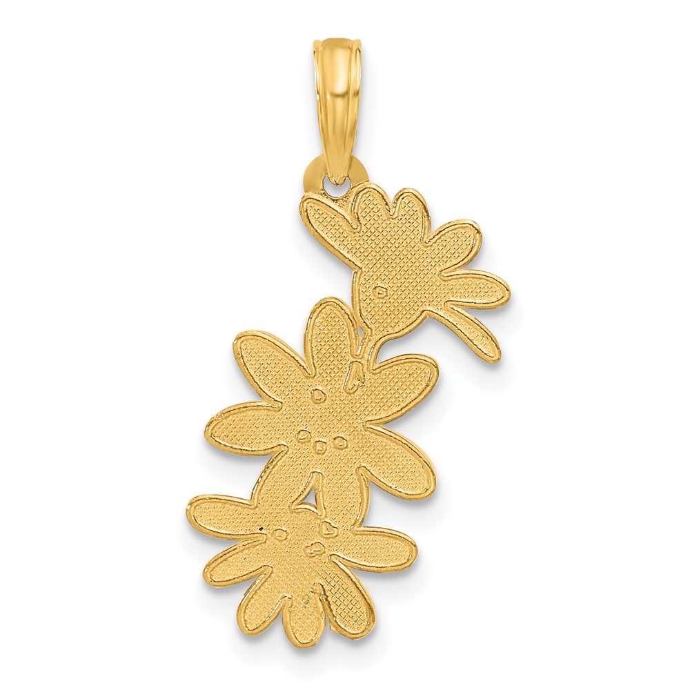 14k Polished Floral Pendant (D5415)