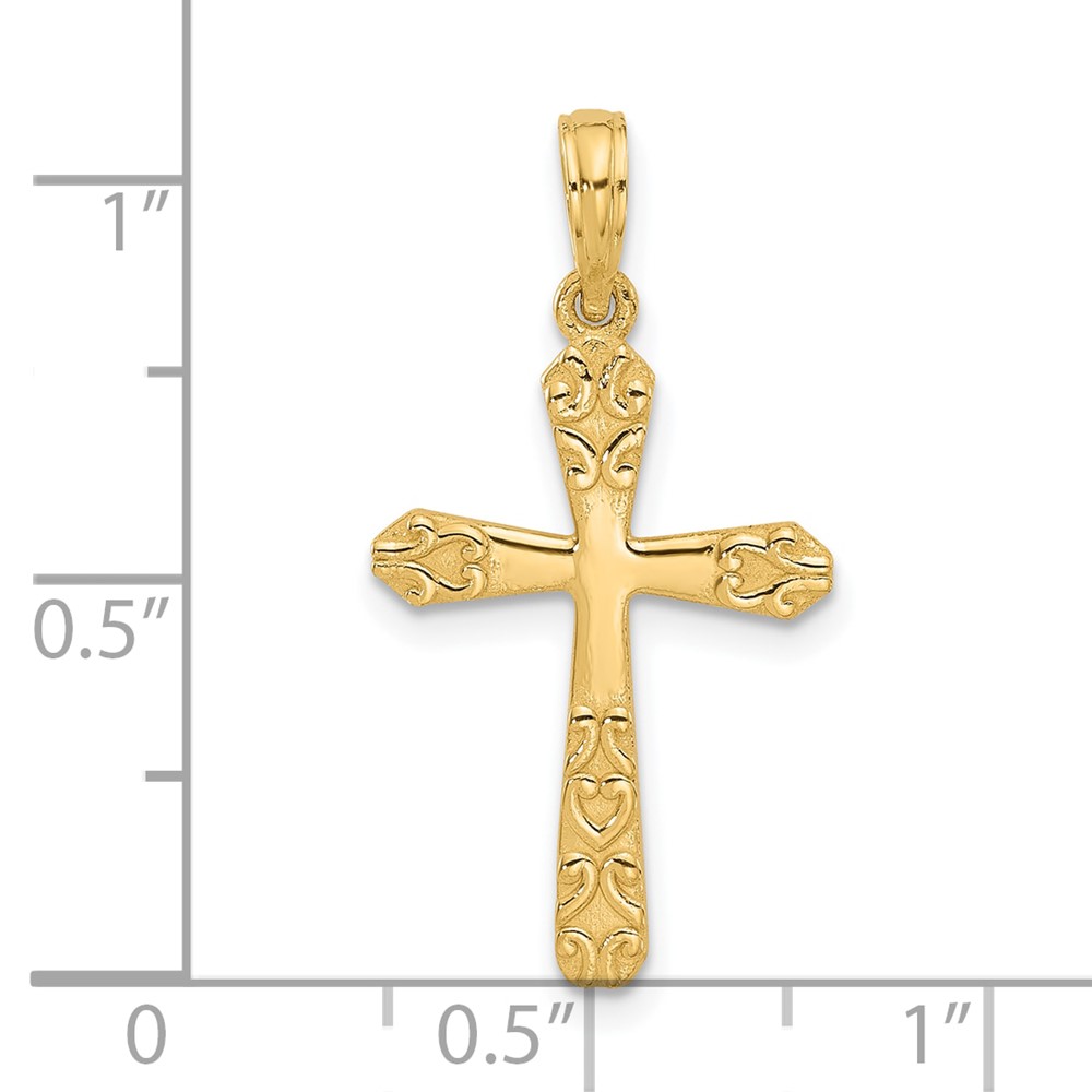14k Fancy Cross Charm (D5425)