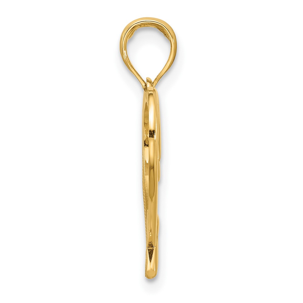 14k Fancy Heart Charm (D5435)