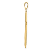 14K Yellow Gold Polished Cross Pendant with Drape view 2