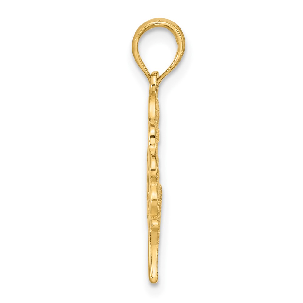 14K Polished Fancy Butterfly Charm (D5587)
