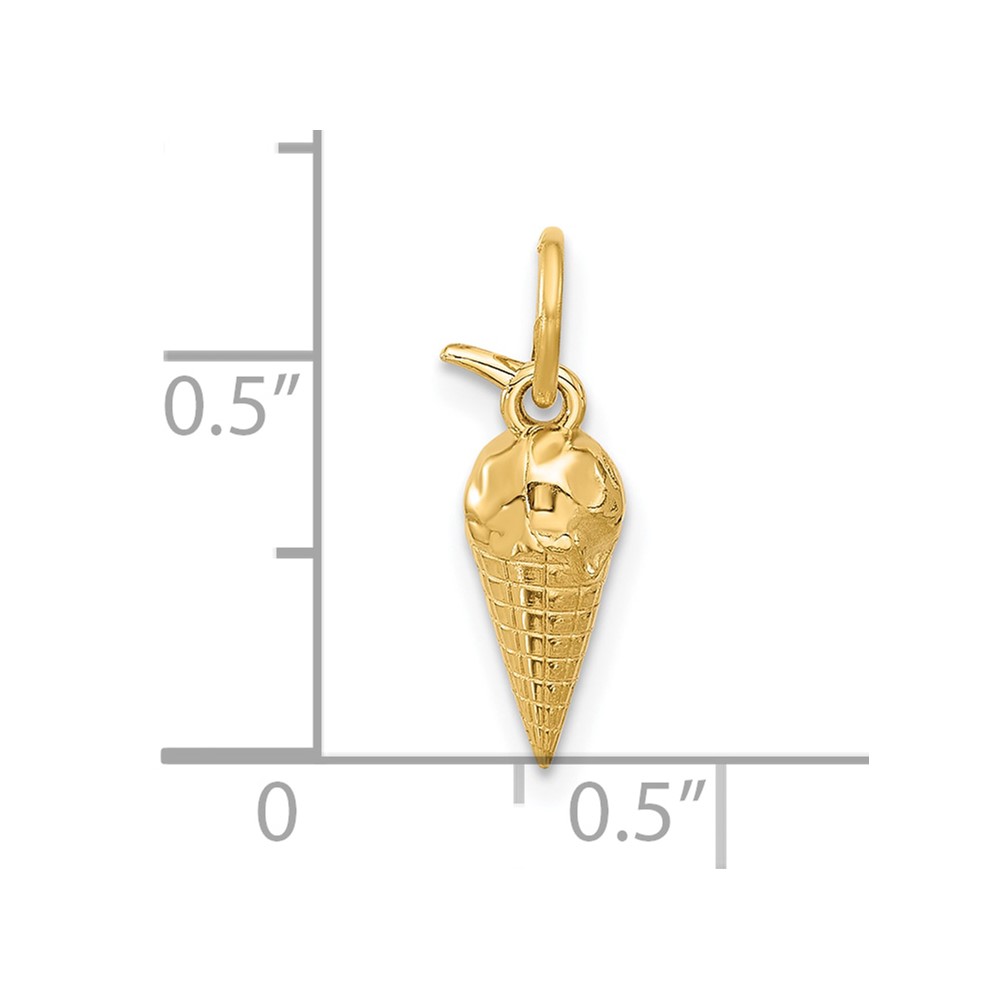 14k Fancy Ice Cream Cone (D5698)