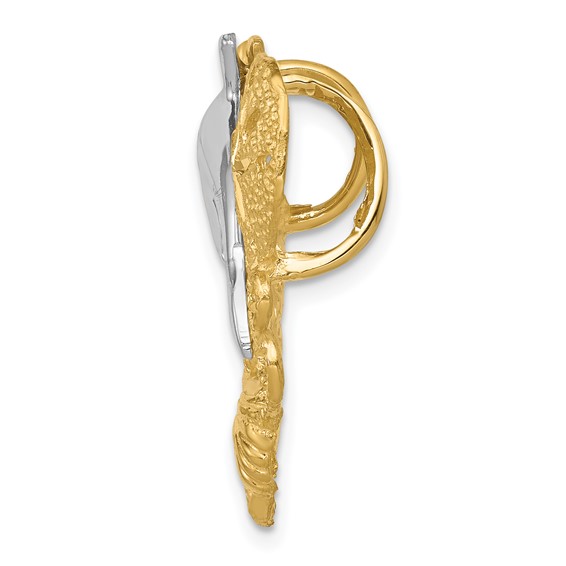 14k Two-tone Sea Life Fits 5mm/6mm Omega Slide