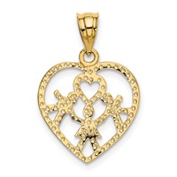 14K 3 Kids in Heart Charm view 3