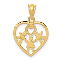 14K 3 Kids in Heart Charm view 1
