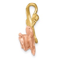 14K Two-tone Rose Chain Slide view 2