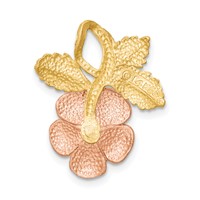 14K Two-tone Rose Chain Slide view 4
