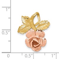14K Two-tone Rose Chain Slide view 3
