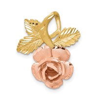 14K Two-tone Rose Chain Slide view 1