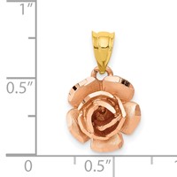 14K Two-tone Rose Charm view 4