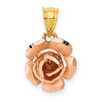 14K Two-tone Rose Charm view 1