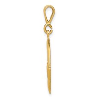 14K Yellow Gold Claddagh Pendant view 2