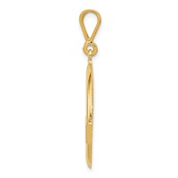 14K Yellow Gold Claddagh Pendant view 2
