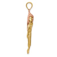 14K Two-Tone Mermaid Charm view 2