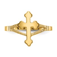 14K Polished Cross Ring view 5
