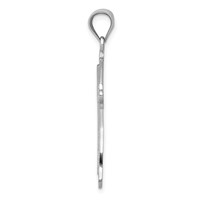 14K White Gold Cross Pendant view 2