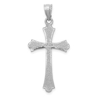 14K White Gold Cross Pendant view 4