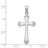 14K White Gold Cross Pendant view 3