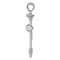 14K White Gold Nail Cross Pendant view 2