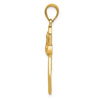 14K Claddagh Cross Pendant view 2