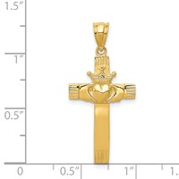 14K Claddagh Cross Pendant view 3