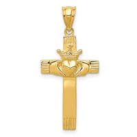 14K Claddagh Cross Pendant view 1