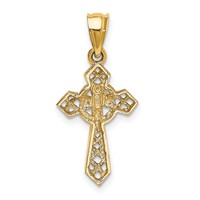 14K Yellow Gold Celtic Cross Pendant view 3