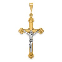 14K Two-tone Crucifix Pendant view 1