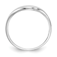 14K White Gold Polished Curve Ring view 2