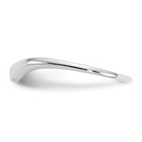 14K White Gold Polished Curve Ring view 4