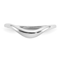 14K White Gold Polished Curve Ring view 5