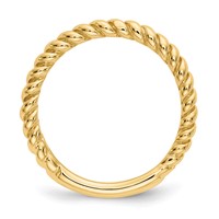 14K Yellow Gold Polished Twisted Band view 2
